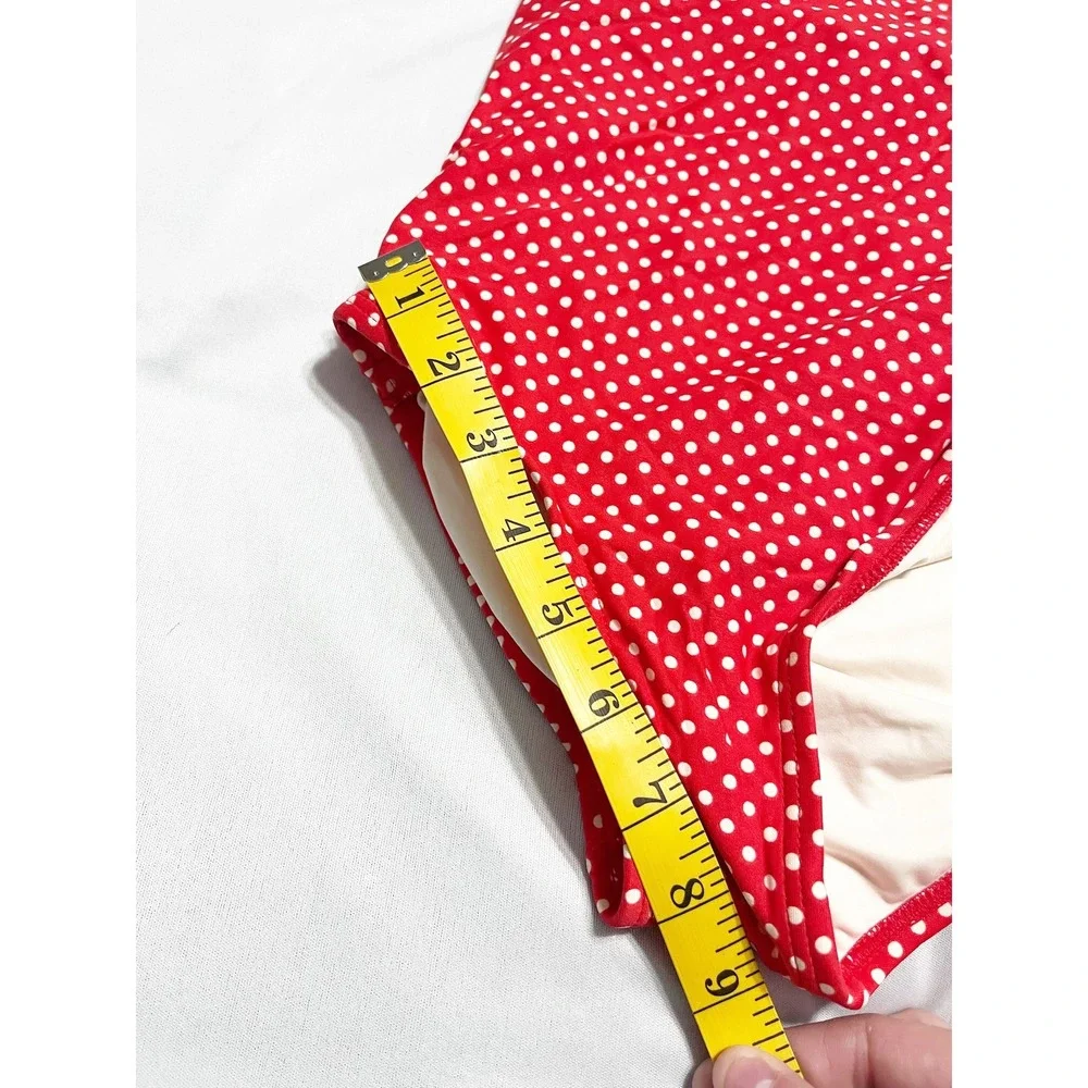Juicy Couture Beach‎ Baby Girls Red Polka Dot Halter One Piece Swimsuit Size 10